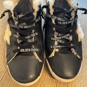 Golden Goose Leather and Shearling Sneakers